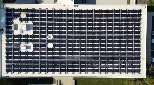 Modern solar array installation